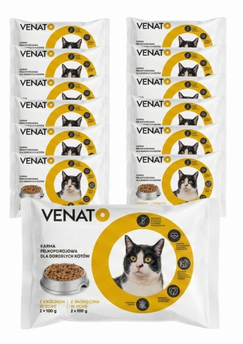 VENATO Karma mokra dla kota królik jagnięcina saszetki dla niejadka.jpg